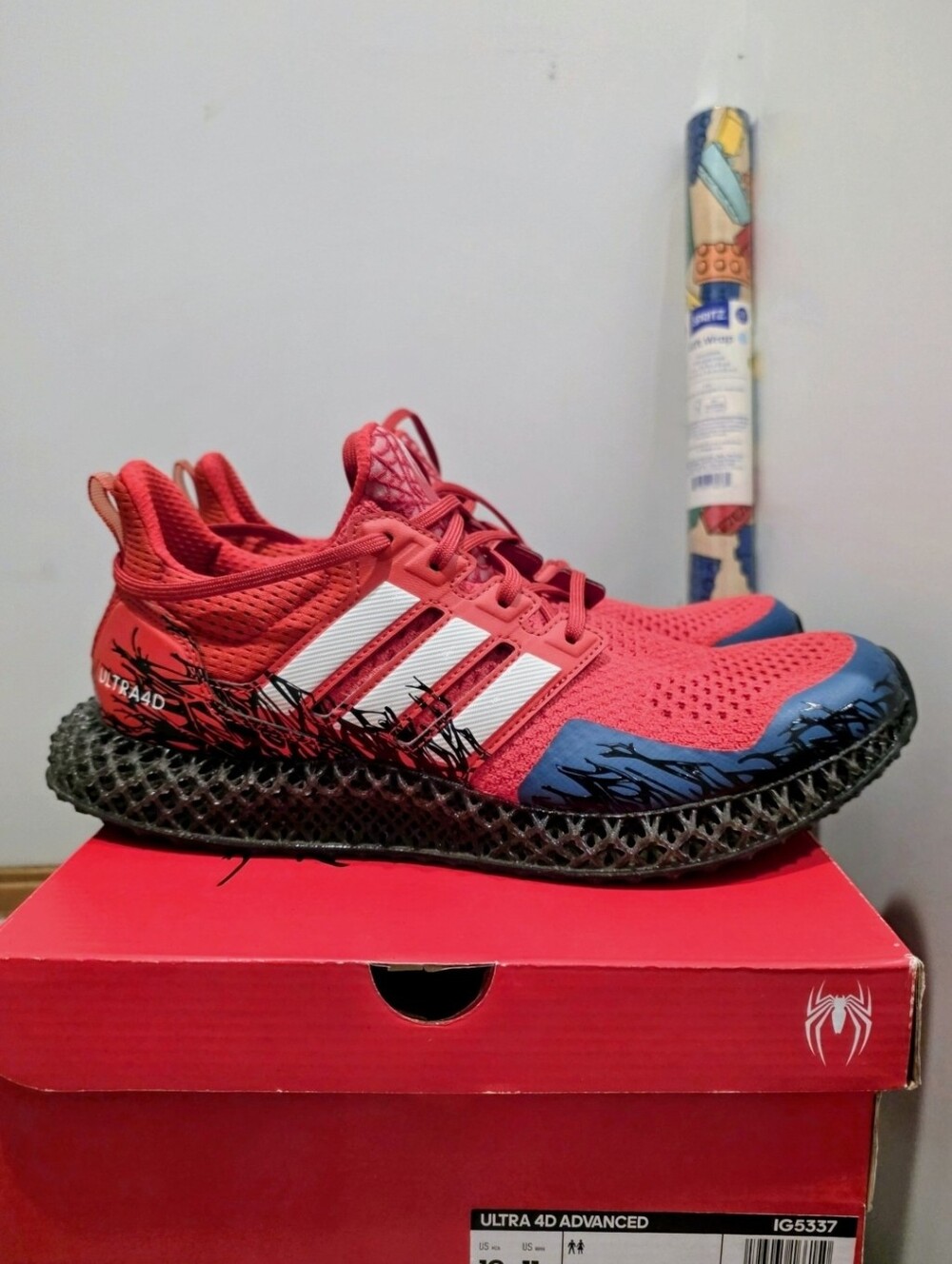 Marvel X Adidas Ultra 4d 'Spider-Man 2' Sneakers - Red, Men's size 10